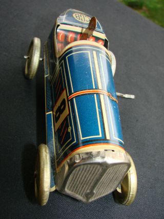 BUGATTI TIN WINDUP RACE CAR 1920/30 FROM MEMO,  ENGINE PERFECTLY,  A LEGEND 9