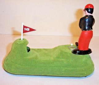 1960 ' s BATTERY OPERATED HOLE - IN - ONE TOY GOLF BANK MIB JAPAN 3