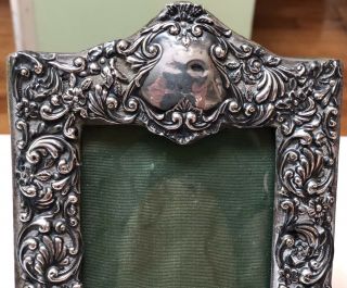 Stunning Antique Repousse Henry Matthews Sterling Silver Photo Frame C 1903 2