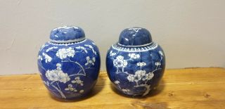 Two Quality Chinese 19th Century Jar / Tea Caddy Kangxi Mark