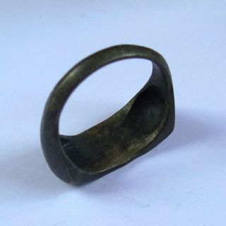 ROMAN ANCIENT ARTIFACT SILVER LEGIONARY RING WITH S.  P.  Q.  R 5