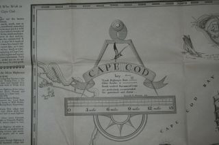 Vintage 1934 Map of Cape Cod 2