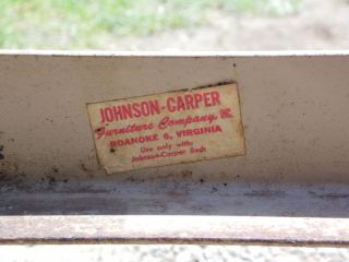 Vintage Mid Century Modern Johnson Carper Walnut Full Double Bed 1960 ' s 12