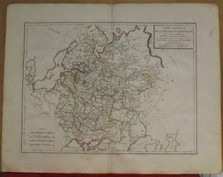 Russia Russian European Empire 1797 Mentelle & Chanlaire Unusual Antique Map