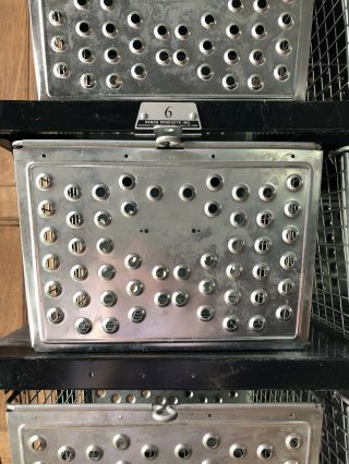 RESERVED - Vintage Locker Basket Shelving Unit,  Metal Basket Shelf 7