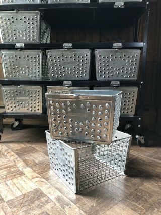 RESERVED - Vintage Locker Basket Shelving Unit,  Metal Basket Shelf 9