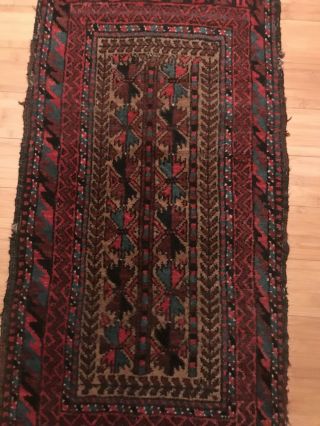 Gorgeous tribal Antique Little Persian Rug.  3x2. 4