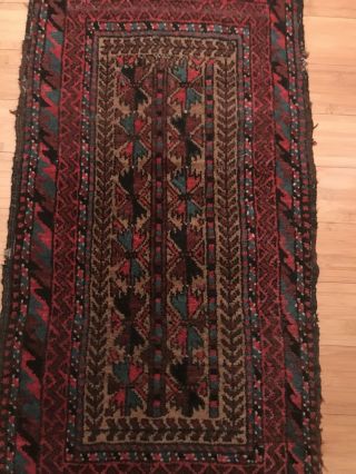 Gorgeous tribal Antique Little Persian Rug.  3x2. 8