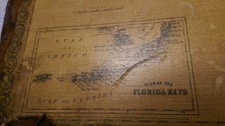 Colton ' s Florida Antique Map Rare JH 1855 1967 Lewis and Clark Vintage Wooden 2