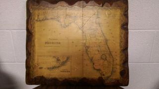 Colton ' s Florida Antique Map Rare JH 1855 1967 Lewis and Clark Vintage Wooden 6