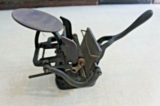 Antique Cast Iron Tabletop Letter Press Printing Press Rare 10 1/2 " Tall
