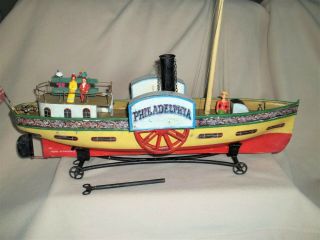 Philadelphia Clockwork Paddle Wheel Toy Boat Circa 1900s Bing Marklin Carette