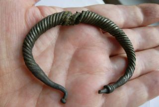 Metal Detecting Find Anglo Saxon - Viking Silver Braclet