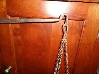 Antique VTG Brass Hanging Balance Scale w/ 2 Copper Pans Vintage 5