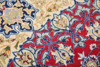 PERFECT VINTAGE Traditional Floral Oriental Area RUG Hand - Knotted RED WOOL 9x13 10