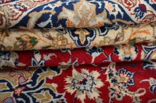 PERFECT VINTAGE Traditional Floral Oriental Area RUG Hand - Knotted RED WOOL 9x13 11