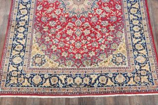 PERFECT VINTAGE Traditional Floral Oriental Area RUG Hand - Knotted RED WOOL 9x13 6