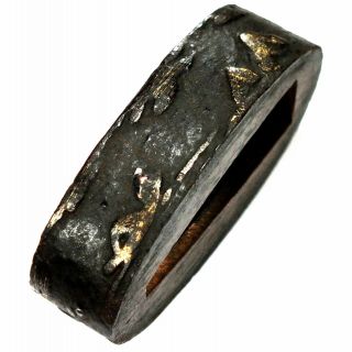 165 Japanese Samurai Edo Antique Mumei Jyakushi sansui zu pair Fuchi Kashira. 12