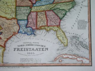 1853 UNUSUAL MAP TEXAS with COLONIES CALIFORNIA GOLD UNITED STATES 3