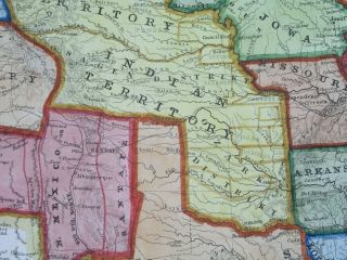 1853 UNUSUAL MAP TEXAS with COLONIES CALIFORNIA GOLD UNITED STATES 8