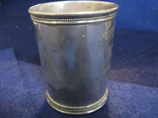 STERLING SILVER MARK J SCEARCE JULEP CUP.  1988 RONALD REAGAN.  KEENELAND 4