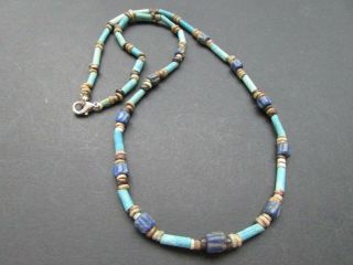 Nile Ancient Egyptian Amulet Mummy Bead Necklace Ca 600 Bc