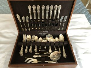 Fine Arts Sterling Flatware - Southern Colonial Pattern - Service For 8