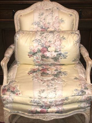 Louis XV Bergere style Quilted Armchairs 2