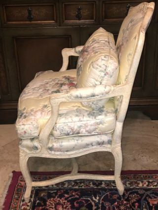 Louis XV Bergere style Quilted Armchairs 5