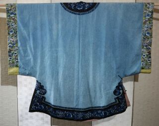 CHINESE EMBROIDERED SILK ROBE 19THC 6