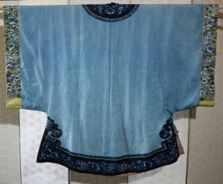 CHINESE EMBROIDERED SILK ROBE 19THC 7
