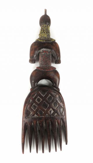 Namchi (Namji) Beaded Figural Comb Cameroon African Art WAS $65.  00 4