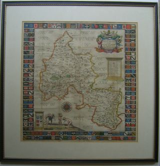 Oxfordshire: Antique Map By Robert Plot 1677