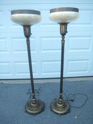 Antique Torchiere Floor Lamps Adjustable Heights 50 