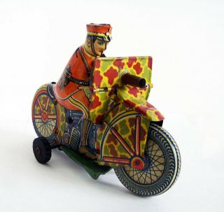 Vintage Marx Toys Motorcycle Mechanical Wind Up, . 3