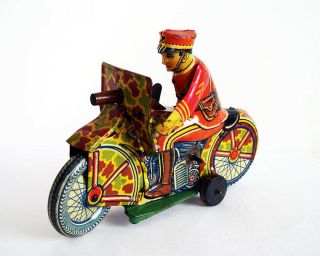 Vintage Marx Toys Motorcycle Mechanical Wind Up, . 4