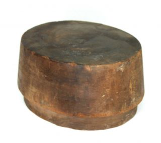 Vtg Antique Wood Hat Block Mold Bolero / Gaucho Millinery 23 354