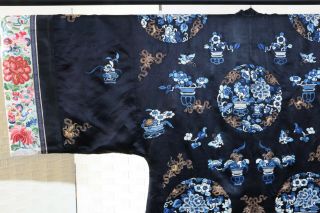 CHINESE EMBROIDERED SILK ROBE 19THC 7