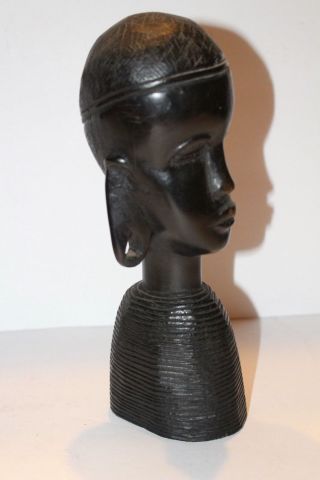 Antique Hand Carved African Ebony Wood Tribal Sculpture 5