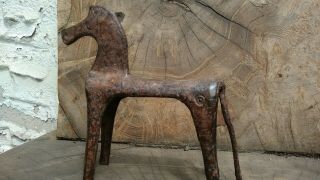 Ancient Greek Geometric Statue Of A Horse,  Oxidised Bronze