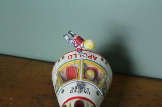 Vintage Japan Made Pressed Tin Toy Apollo Space Capsule Battery Operated 10