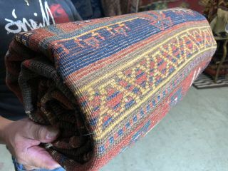 Auth: Antique Caucasian Kazak Rug Organic Collectible Wool Beauty 4x7 NR 10
