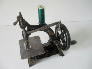 Rare Muller No.  10 cast iron Toy sewing machine early 1900 5