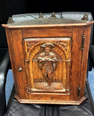 Spectacular Antique Victorian Corner Medicine Cabinet From Estate Fine