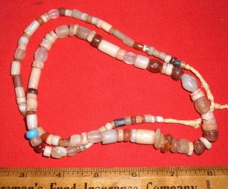 27 " Strand Of Sahara Neolithic Stone Beads Prehistoric African Artifacts