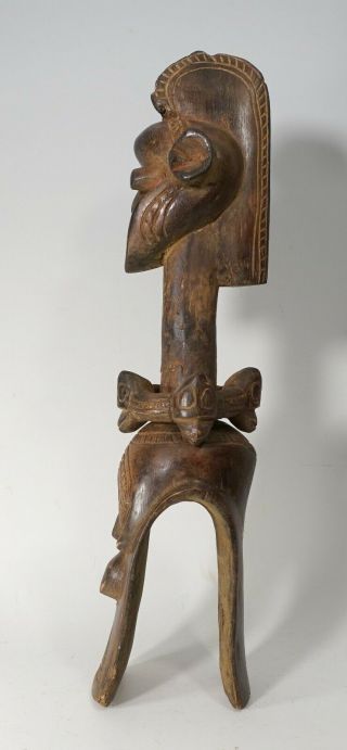 Antique Rare Carved Wood African Mumuye Sukwava Yoke or Shoulder Mask Nigeria 2