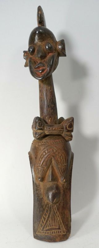 Antique Rare Carved Wood African Mumuye Sukwava Yoke or Shoulder Mask Nigeria 5