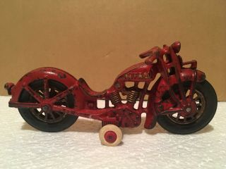 1930s Cast Iron Hubley Patrol Motorcycle Toy Popeye Cycle Rare Vintage