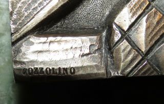1929 COZZOLINO Art Deco sculpture in solid silver 1kg - Signed and dedicaced 2
