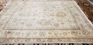 Exquisite Vintage 1980 - 1990 ' s Muted Dye,  Wool Pile Legendary Oushak Rug 8x10ft 11